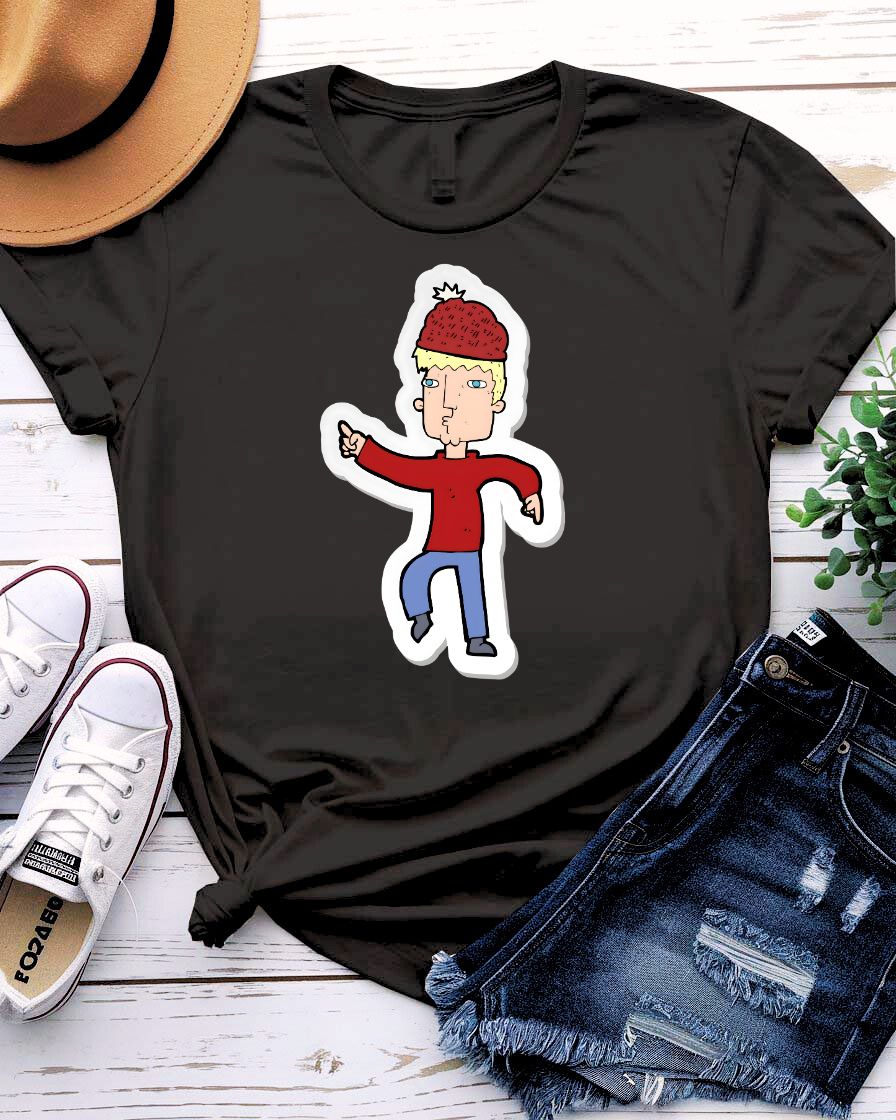 Single Man Streetwear Tee with lone grounded figure on model