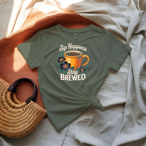 Sip Happens Coffee Meme T-Shirt by Memez Store