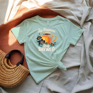 Sip Happens Coffee Meme T-Shirt by Memez Store