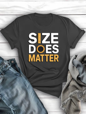 Size Does Matter Funny Graphic Tee – Bold Humor Shirt for Men and Women