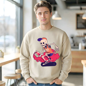 Graffiti bones graphic urban crewneck pullover