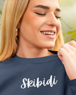 Skibidi Embroidered Sweatshirt front view Memez Store