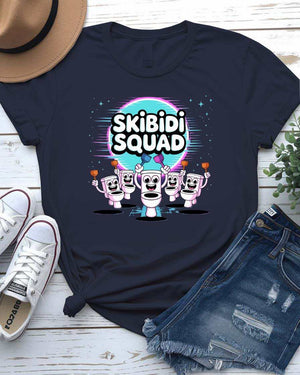 Skibidi Squad T-Shirt Unisex Jersey Short Sleeve Tee