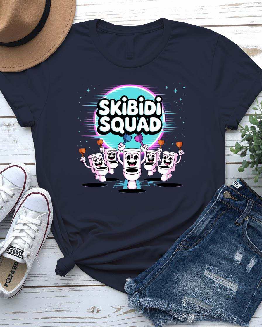 Skibidi Squad T-Shirt Unisex Jersey Short Sleeve Tee