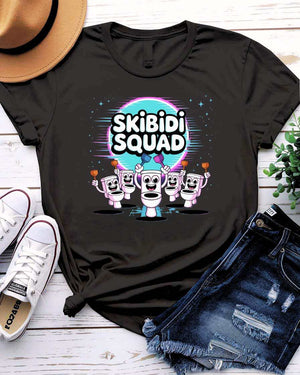 Skibidi Squad T-Shirt Unisex Jersey Short Sleeve Tee