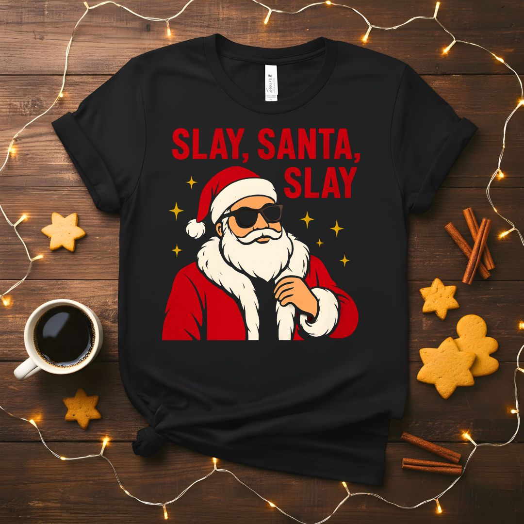 Slay Santa Slay Funny Sassy Christmas T-Shirt