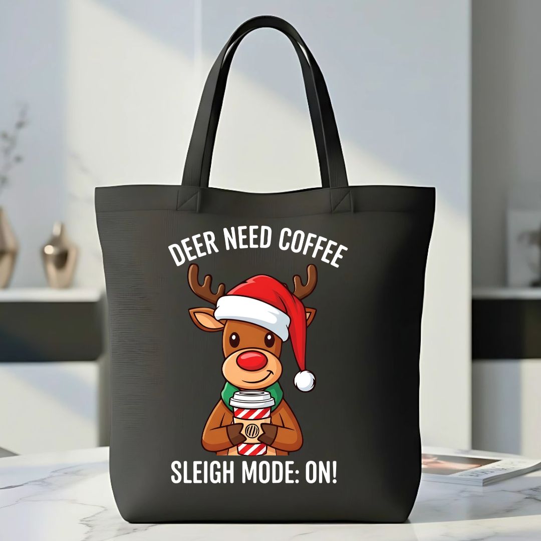 Sleight Mode On Tote Bag with magical holiday pun design