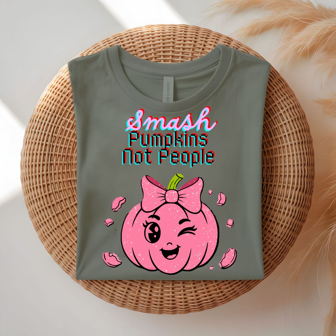 Smash Pumpkin Not People Geek Athletic Jersey