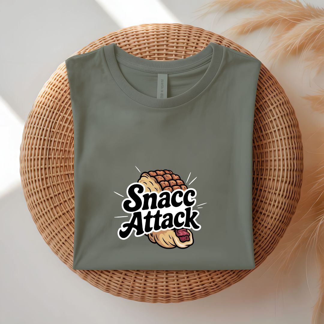 Snacc Attack Food Meme Graphic T-Shirt by Memez Store