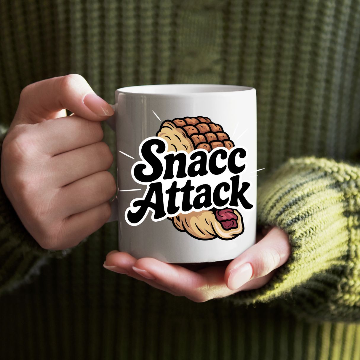 Snacc Attack Funny Meme Mug Memez Store