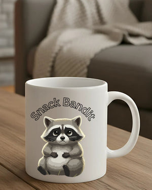 Snack Bandit Raccoon Mug funny ceramic coffee cup