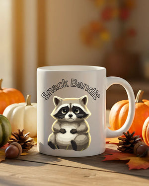 Snack Bandit Raccoon Mug funny ceramic coffee cup