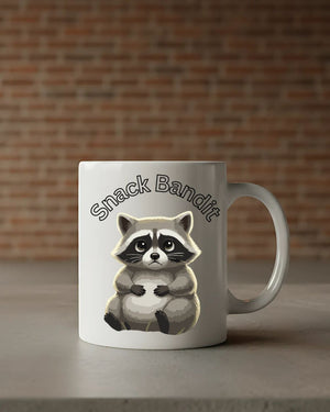 Snack Bandit Raccoon Mug funny ceramic coffee cup