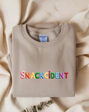 Snackcident meme sweatshirt foodie humor