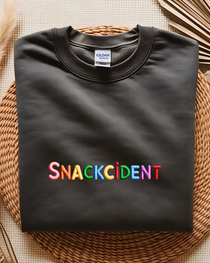 Snackcident meme sweatshirt foodie humor