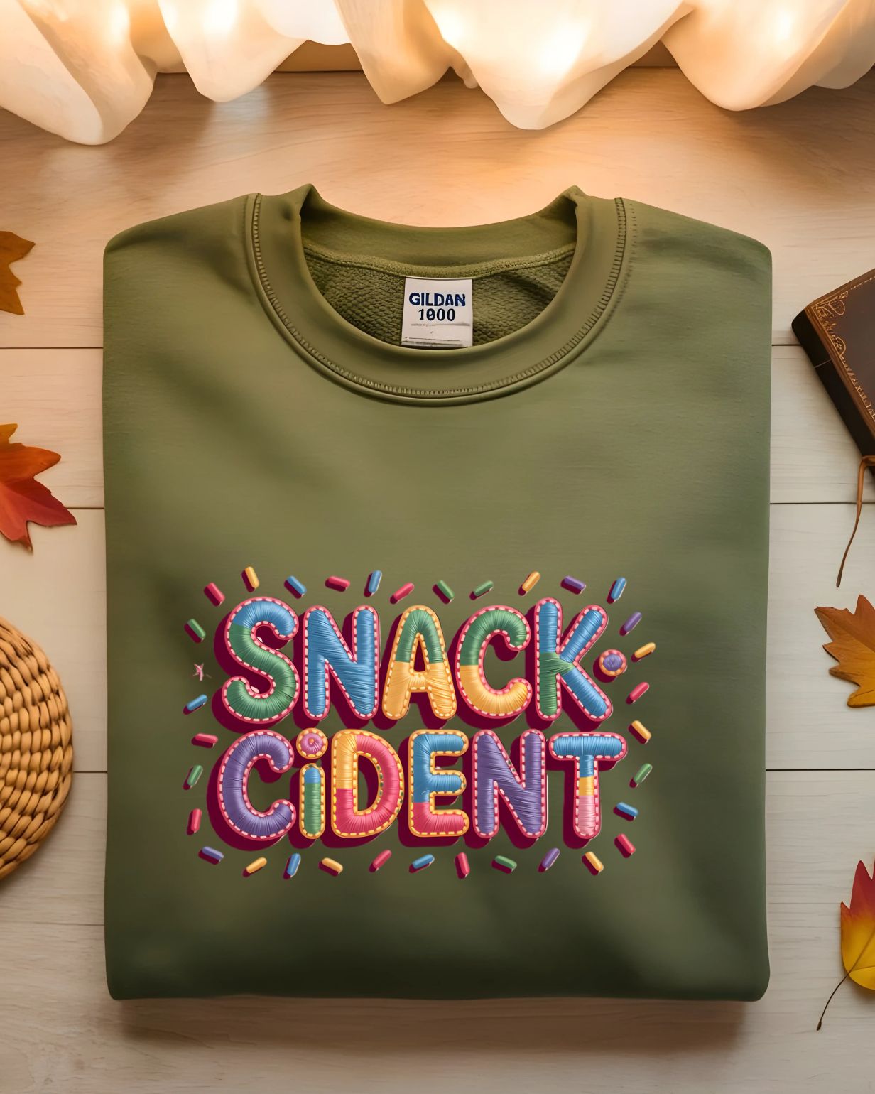 Unisex snackcident embroidered sweatshirt for snack lovers”