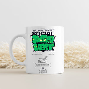 Relatable funny mug for introverts and coffee lovers