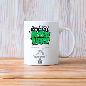 Social Introvert ceramic mug in 11oz and 15oz sizes