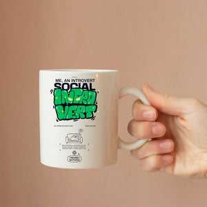 Funny gift mug for introverts and quiet coffee drinkers