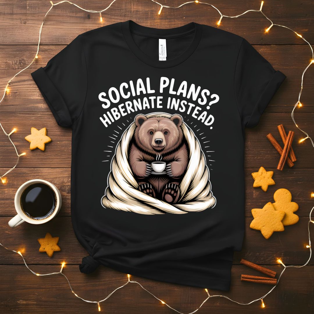 Social Plan Funny Introvert Humor T-Shirt