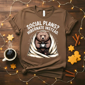 Social Plan Funny Introvert Humor T-Shirt