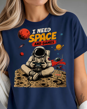 Space Gamer Tee Space & Games Graphic T-Shirt for Gamers 4