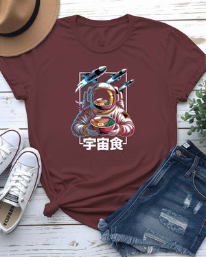 Funny space ramen meme T-shirt unisex