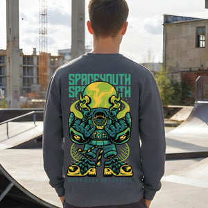 Space youth streetwear crewneck sweatshirt by Memez Store
