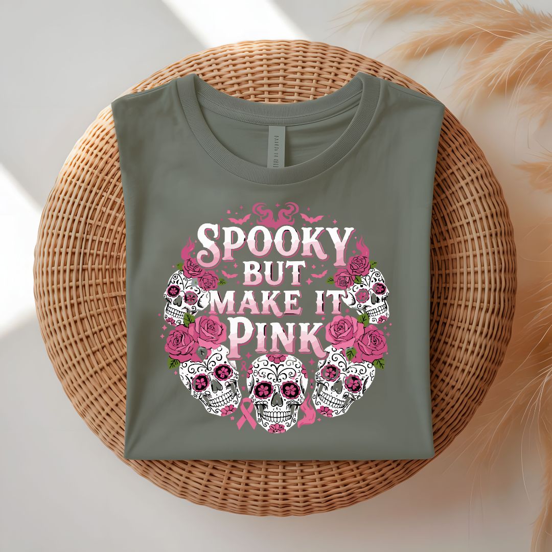 Spooky But Make It Pink Cute Halloween T-Shirt