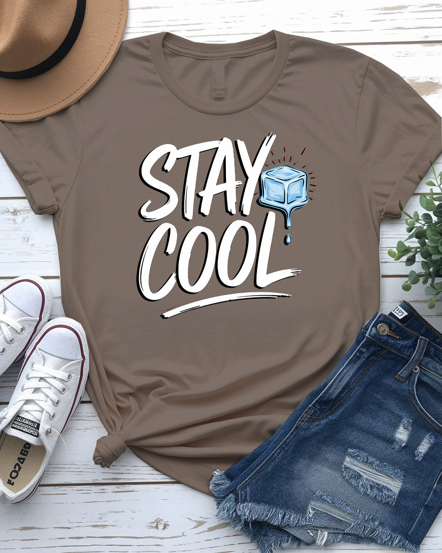 Stay Cool meme tee shirt design
