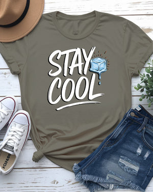Stay Cool meme tee shirt design