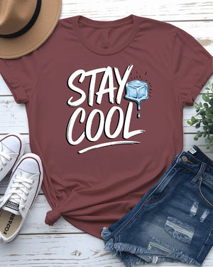 Stay Cool meme tee shirt design