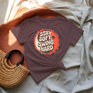Stay Soft Swing Hard Meme Tee by Memez Store