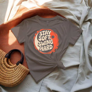 Stay Soft Swing Hard Meme Tee by Memez Store