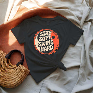 Stay Soft Swing Hard Meme Tee by Memez Store