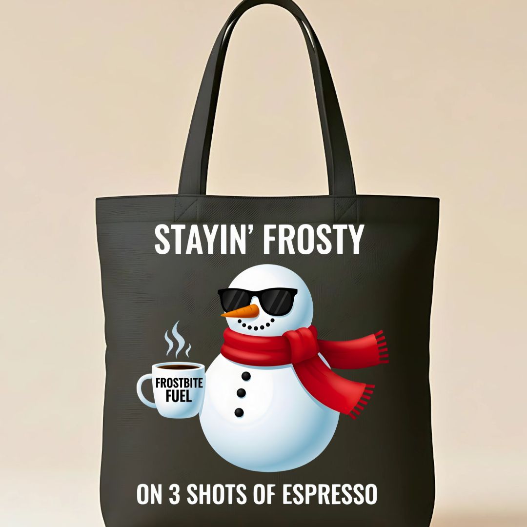Staying Frosty cool and calm meme tote bag