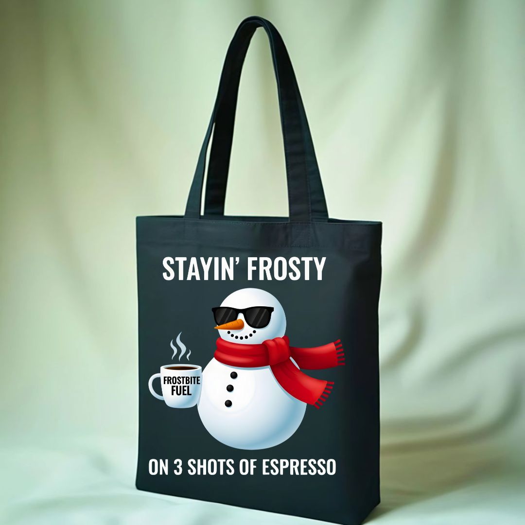 Staying Frosty cool and calm meme tote bag