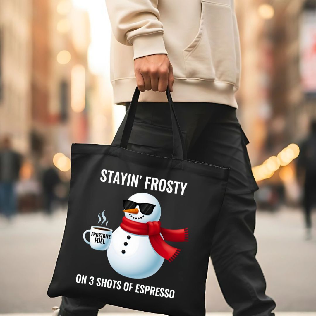 Staying Frosty cool and calm meme tote bag