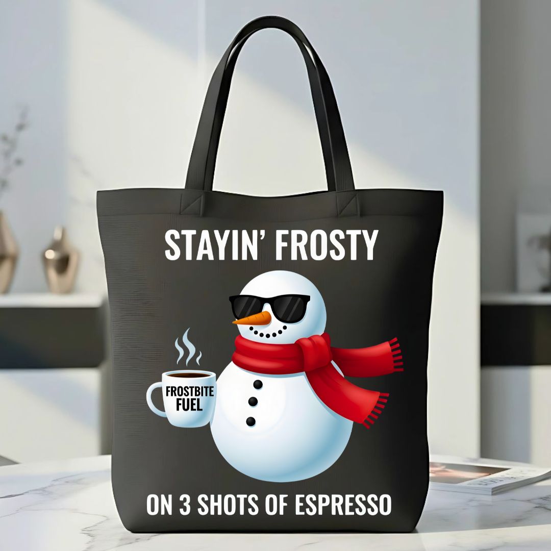 Staying Frosty cool and calm meme tote bag