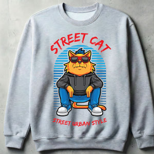 Street Cat streetwear sweatshirt front view