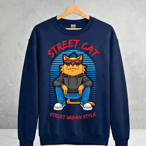 Street Cat streetwear sweatshirt front view