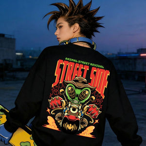 Street Side crewneck sweatshirt urban graphic pullover by Memez Store