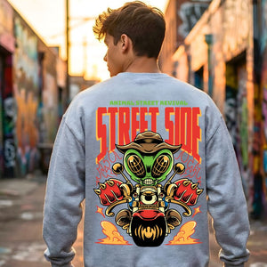 Street Side crewneck sweatshirt urban graphic pullover by Memez Store