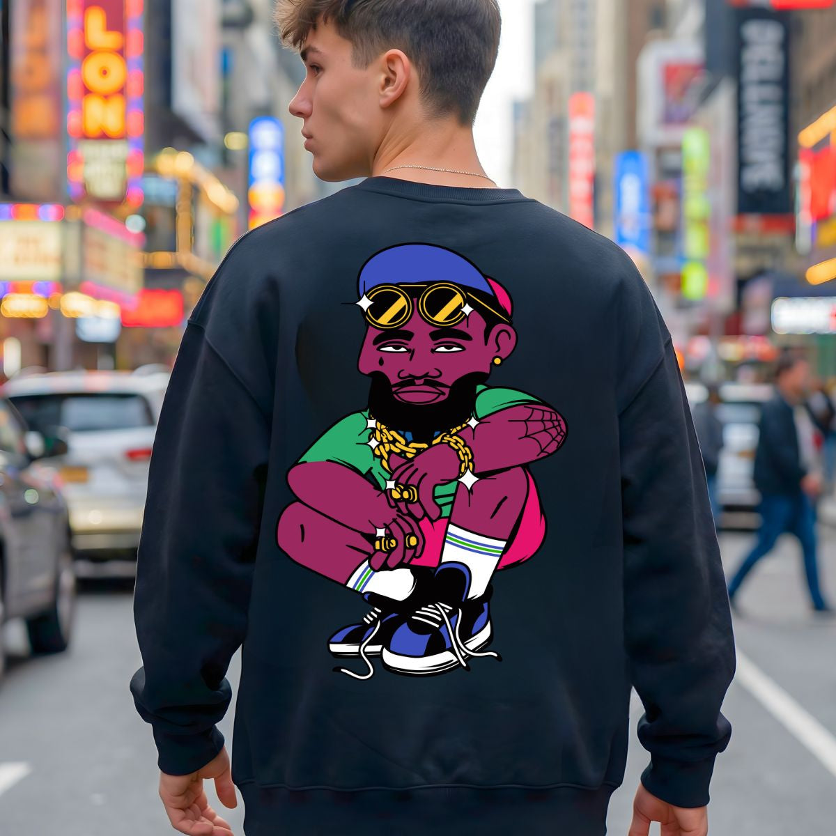 Streetwear crewneck sweatshirt urban casual pullover by Memez Store