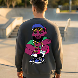 Streetwear crewneck sweatshirt urban casual pullover by Memez Store