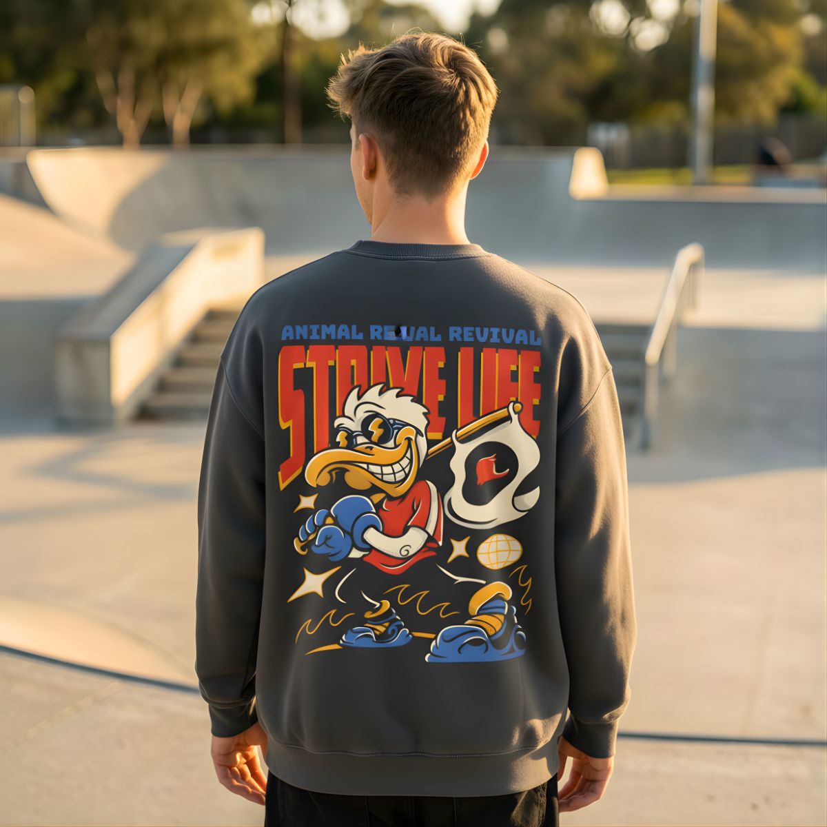 Strive Life Streetwear Crewneck Sweatshirt — Urban Casual Pullover