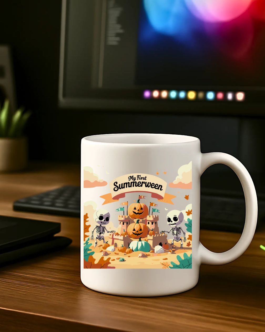Summerween Halloween Mug funny spooky summer coffee cup