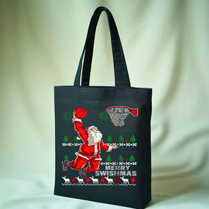 Swishmas Christmas Basketball Tote Bag