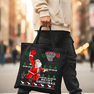 Swishmas Christmas Basketball Tote Bag