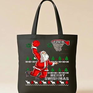 Swishmas Christmas Basketball Tote Bag